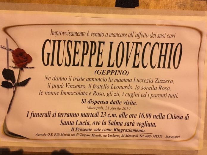 Tragedia di pasqua - manifesto geppino