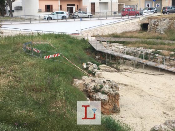 lido bianco scogliera franata1