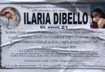 Ilaria, lunedì l’ultimo saluto manifesto ilaria dibello incidente smart capitolo
