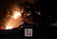 FOTO & VIDEO | Fiamme in via San Marco. Brucia terreno attiguo alla Statale