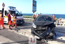 Capitolo, scontro frontale sulla via del mare. Due i feriti, strada bloccata
