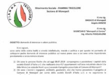 Piano casa e non solo. Fiamma Tricolore chiede spiegazioni al Sindaco e a Pasqualone