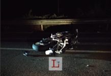 Incidente, la moto ha sbandato al curvone