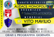 Audace, il 7 settembre il Trofeo “Città di Monopoli” in memoria di Vito Mavilio