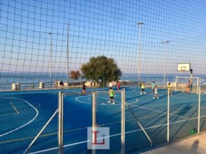 campo blu gioco