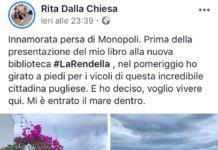 Rita Dalla Chiesa, innamorata persa di Monopoli: “Voglio vivere qui”