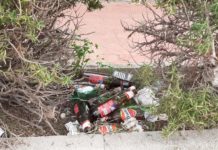 Via Procaccia, tagliano le siepi e spunta la sporcizia