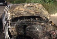 Notte di fuoco, in fiamme una Peugeot nei pressi del convento
