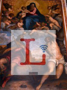 Palma il Giovane Madonna in gloria con i santi Rocco e SEbastiano altare dei Martiri Cattedrale di Monopoli