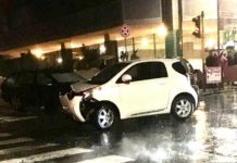 Incidente nella notte all’incrocio di via Veneto, tre auto coinvolte