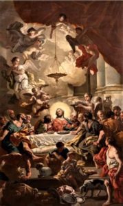 Francesco De Mura bozzetto dellUltima Cena per la chiesa dellAnnunziata di Capua Napoli Museo del Pio Monte della Misericordia.