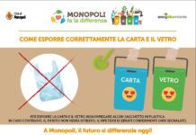 Vetro e carta nei bidoni senza sacchetti di plastica, altrimenti il rifiuto non verrà ritirato