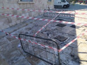 pavimentazione franata molo1