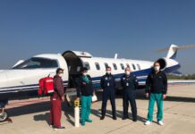 Volo notturno di emergenza attraversa l’Italia per salvare la vita ad una 54enne