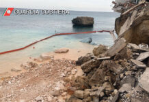 Capitolo, bloccati lavori con getto in mare di materiale calcareo