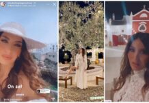 Elisabetta Gregoraci tra ulivi, masserie e il mare di Polignano: “Che meraviglia!”