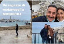 Nicola Savino e la moglie, anniversario di nozze a Monopoli e dintorni