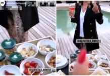 Aperitivo in piscina con i sottoli di Monopoli per la stilista Elisabetta Franchi