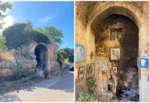 Monopoli, bruciata la cappella votiva in onore di Padre Pio