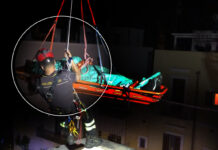 Monopoli, precipita dalla terrazza in via Cialdini, soccorso ad alta quota