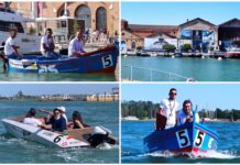Il gozzo monopolitano con motore elettrico a Venezia. Per l’occasione anche il sindaco e Iaia