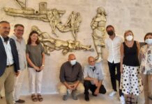 Heleanna, cerimonia di donazione del bassorilievo al Castello Carlo V