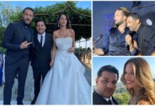 Il sì di Alex Belli e Delia Duran. Il tocco di Monopoli nel look dello sposo e degli invitati