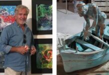 Il pescatore sul gozzo, Franco Tarantino dona una scultura in bronzo a Monopoli