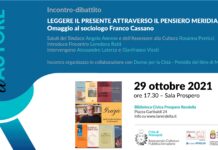 Rendella d’autore, domani l’omaggio al sociologo Franco Cassano
