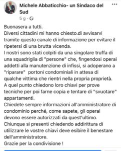 post sindaco bitonto