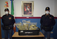 Monopoli, nascondeva oltre 4Kg di marijuana nella valigia, arrestato