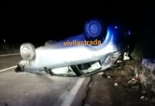 Incidente a Gorgofreddo, auto ribaltata. Monopolitano in ospedale a Bari