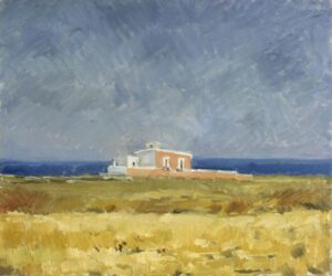 Luigi Russo Paesaggio olio su tela Pinacoteca Metropolitana