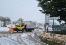 Neve all’Impalata, Polizia Locale e Protezione Civile in azione: strade spalate