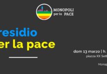Il comitato per la pace di Monopoli domani in piazza XX Settembre