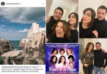 Rocío Muñoz Morales: “Puglia sei sempre un colpo al cuore”. In tour con Tosca d’Aquino, il loro look parla monopolitano