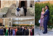 Monopoli, nozze sfarzose in Cattedrale. Il campione del mondo Luca Toni tra gli invitati