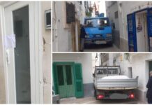 Monopoli, camion in via Santa Maria, i cittadini: “Pericolo per i tubi del gas e danni ai muri”