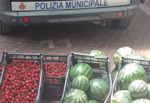 Monopoli, sanzione da 6mila euro al venditore abusivo. Sequestrati 50 Kg di frutta