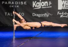 Olena, la campionessa rifugiata ucraina a Monopoli per WS di pole sport