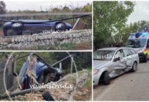 Scontro tra mezzi, auto finisce nel fossato. Un 27enne in ospedale a Monopoli