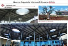 Ospedale Monopoli-Fasano: ultimazione lavori il 24 luglio. Realizzato il 76% delle opere