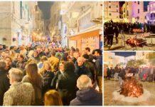 Monopoli, prove tecniche di estate. La festa dei falò accende il centro storico