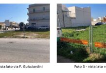 Monopoli, tra le vie Svevo e Guicciardini un nuovo spazio: area verde e panchine