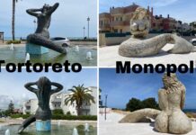 Monopolitani in Abruzzo: ecco un’altra sirena. La statua sul lungomare di Tortoreto Lido