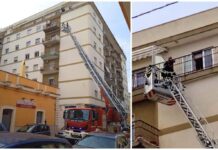 Monopoli, cadono calcinacci: intervento di Vigili del Fuoco in via Roma