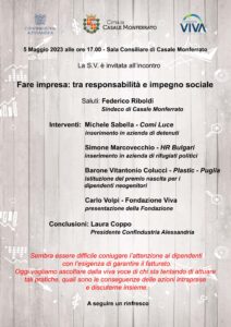 Locandina tra responsabilita e impegno sociale 5 maggio 2023