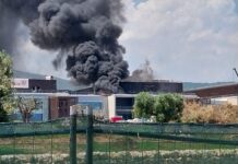 Monopoli, incendio al cantiere del nuovo ospedale