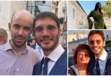 Matrimonio a Monopoli, Stefano De Martino tra gli invitati: selfie con i cittadini