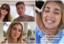 Fedez e Chiara Ferragni in masseria “sognando focaccia e orecchiette”
